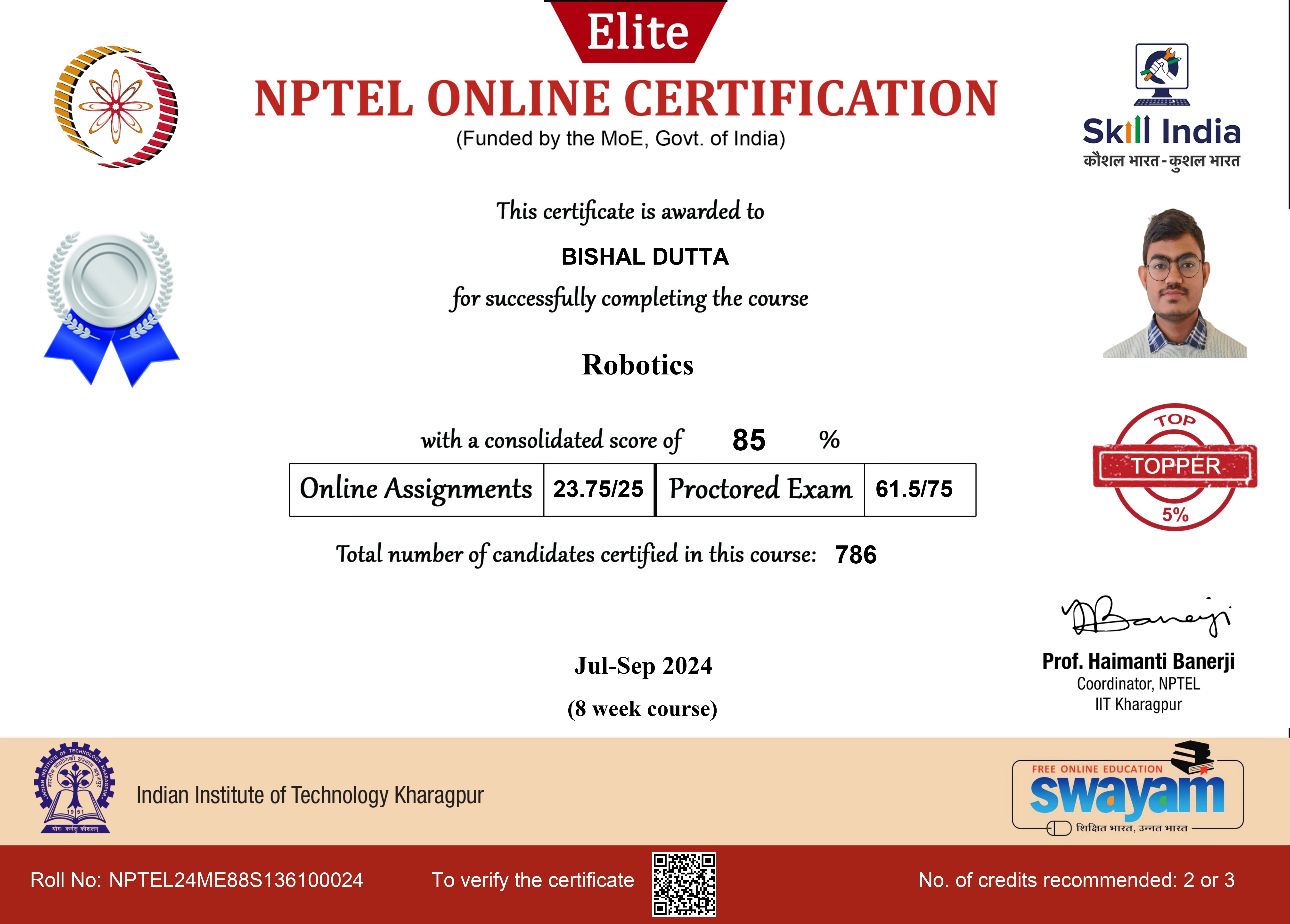 Robotics Kinematics Certification